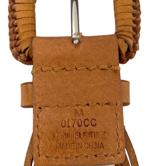 Genuine Leather White Tan Weaved Belt main image 15